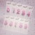 New Semi-Gold-Plated Pink Birthday Candle Single Digital Independent Packaging Cake Decoration