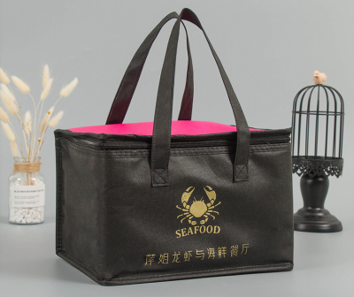 Non-Woven Fabric Take-out Package Lunch Bag Lunch Bag Insulated Bag Incubator Thermal Bag Large Extra Large Custom