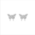 925 Silver needle Butterfly temperament Set diamond temperament Joker Simple Link-proof Web celebrity sexy female