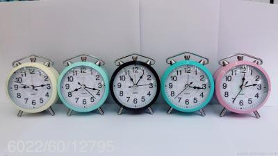 European-Style 3-Inch Simple Fashion Metal Little Alarm Clock round Student Gift Pendulum Clock