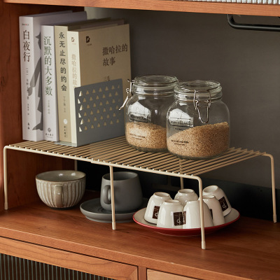 The kitchen condiment puts The content shelf The iron art Ambry saves The space The multifunction expansion combination puts The pot bowl chopsticks to receive The shelf