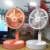 Souhui Solar Lighting Portable Foldable Retractable Fan Belt Small Night Lamp Table Fan