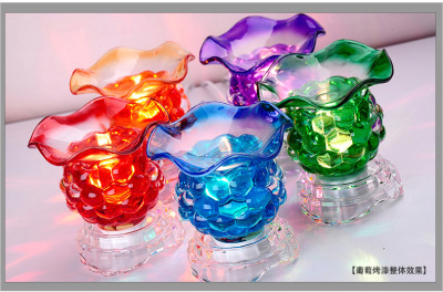 Hot promotions creative gifts Lacquered glass grape dimming aromatherapy Nightlight crystal Crafts
