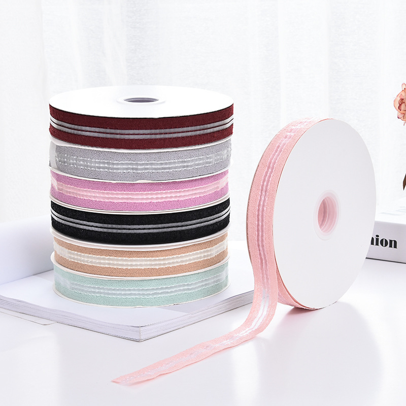 2.5公分透明珍珠棉带手工DIY礼品包装编织钩帽子发饰彩带丝带织带