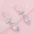 Earrings for Girls Korean Temperament Wild Minimalistic Water Drops Zircon Stud Earrings Sterling Silver Anti-Allergy Personalized Pendant Ear Rings