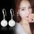 S925 Sterling Silver Pearl Earrings Women's Elegant Korean Personality Pearl Earrings Long Anti-Allergy Simple Jewelry Earrings