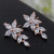 Artificial Zircon Flower Ear Studs Small Clear Pure White Diamond Five Horse Eye Ear Studs Factory Direct Sales Quantity Discount