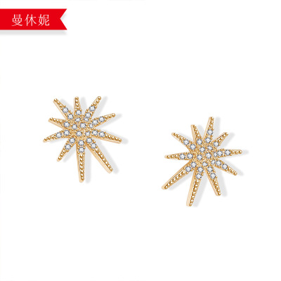 925 Silver Needle Elegant Artificial Zircon Stud Earrings Japanese Korean Simple Wax Inlaid XINGX Eardrops Silver Accessories Factory Direct Sales