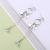 925 Silver Needle Fashion Simple Temperamental All-Match Imported Crystal Pentagram Stud Earrings Female Korean Personalized Long Earrings