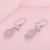 Earrings for Girls Korean Temperament Wild Minimalistic Water Drops Zircon Stud Earrings Sterling Silver Anti-Allergy Personalized Pendant Ear Rings