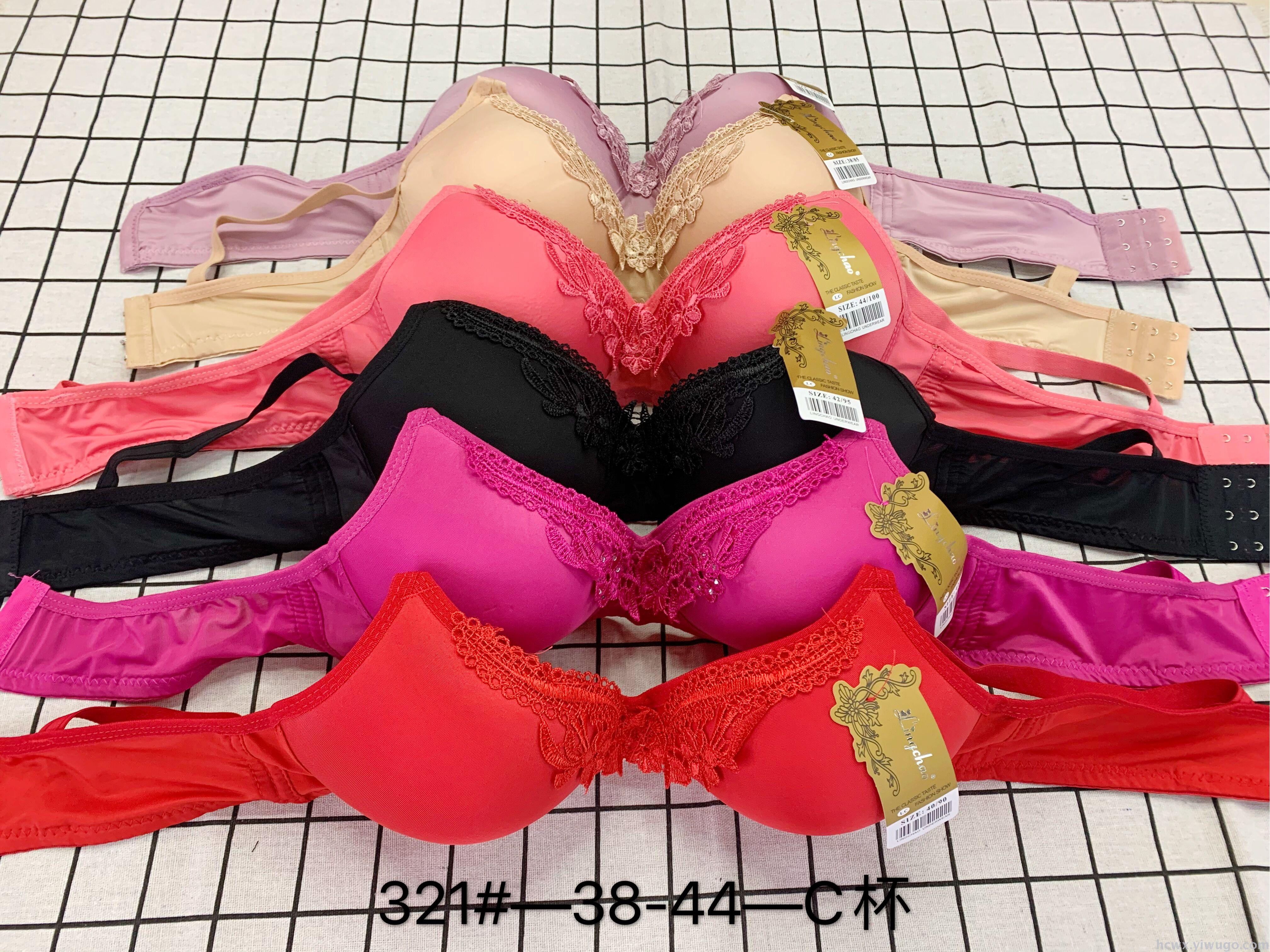 女士文胸彩棉无钢圈聚拢夏薄款透气舒适妈妈内衣出口外贸