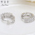 Manhuini 925 Silver Stud Earrings Elegant Women over Rhinestone Jewelry Korean Fashion Earrings Ear Ring Anti-Allergy Sweet Gift