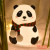Mini Panda Silicone Light USB Charging Colorful Racket Small Night Lamp Led Children Cute Cartoon Lesser Panda Night Light