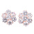 Korean Style S Silver Pin Ear Clip Small Daisy Flower Back-Mounted Ear Studs Korean Style Anti Allergy Jewelry Gift