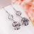 925 Silver Artificial Artificial Zircon Earrings Korean Fashion Lady Style Beautiful Shining Pairs of Water Drops Ear Hook Earrings