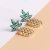 Creative Personality Fruit Pineapple Stud Earrings for Women Cute Summer Sweet Earrings 925 Silver Earrings Graceful Hypoallergenic