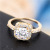 Hot Sale Classic Ring Japanese and Korean Female Silver Inlaid Exquisite Multi-Zircon Simulation Diamond Ring Couple Factory Direct Sales Wholesale