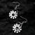 Manhuini Ornament Exaggerated and Personalized Earrings Women's Long Elegant 925 Sterling Silver Earrings Circle Crystal All-Match Earrings