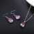 2020 New Arrival Hot Sale Wholesale Necklace Three-Piece Jewelry Set Korean Style Earrings Drop-Shaped Zircon Set