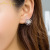 European and American Jewelry Golden Flower Zircon Earrings Elegant Gold-Plated Pattern Pendant Crystal Stud Earrings Set