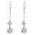 Sterling Silver Earrings Women's Elegant Korean-Style Long Personality Wild Earrings Pendant Simple Fashion Zircon Earrings Anti-Allergy