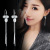 S925 Sterling Silver Long Earrings Korean Refined Grace Crystal Zircon Hypoallergenic Earrings Female Korean Fashion Stud Earring Accessories