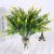 For Simulated plant green water grass wall with material bundle home decoration table top Floret Wedding props 7 forks lavender