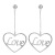 Love Heart Metal Quality Earrings Sterling Silver Needle Hypoallergenic Petite Earrings Trendy Personality Charm Long