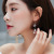 Sterling Silver Pearl Earrings Female Temperament Korean All-Matching Long Pendant Flower Earrings Autumn And Winter New Zircon Earrings