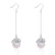 Japanese and Korean Partysu Ear Hook Flower Pearl Long Hook Earrings Korean Style Sweet Elegance Small Petals Long Eardrop Women