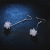 Ice Flower Earring Thread Simple Eardrops Snowflake Pendant Fairy Earrings Lady Long Personalized Stud Earrings Factory Direct Sales