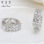 Manhuini 925 Silver Stud Earrings Elegant Women over Rhinestone Jewelry Korean Fashion Earrings Ear Ring Anti-Allergy Sweet Gift