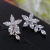 Artificial Zircon Flower Ear Studs Small Clear Pure White Diamond Five Horse Eye Ear Studs Factory Direct Sales Quantity Discount