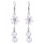 Sterling Silver Pearl Earrings Female Temperament Korean All-Matching Long Pendant Flower Earrings Autumn And Winter New Zircon Earrings