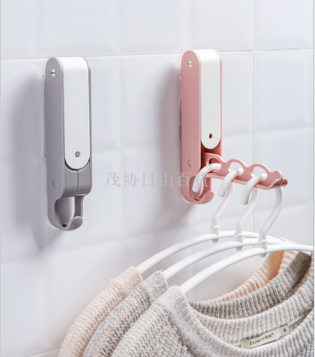 Collapsible clothes hanger storage rack balcony perforation-free hanger hooks with strong adhesive clothes hanger hooks