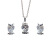 Owl Zircon Set Artificial Zircon Earrings Necklace Set Factory Direct Sales Wholesale Earrings Necklace Clavicle Chain