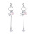 925 Silver Needle Fashion Simple Temperamental All-Match Imported Crystal Pentagram Stud Earrings Female Korean Personalized Long Earrings