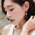 Clear Little Flower Long Pearl Earrings Red Wild Temperamental Earrings Korean Crystal Flower Ear Hook Shiny Ear Hanging