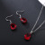 2020 New Arrival Hot Sale Wholesale Necklace Three-Piece Jewelry Set Korean Style Earrings Drop-Shaped Zircon Set