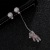 Asymmetric Small Animal Earrings 925 Silver Needle Korean Style Trendy Long Temperament Eccentric Personality Cute Bear Ear Studs Women