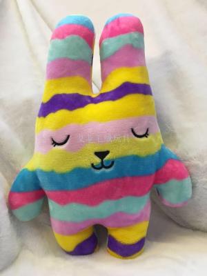 Creative pear rabbit doll colorful rabbit cuddle pillow stuffed toy