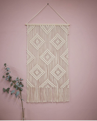 Nordic Home Ornament Decorative Tapestry Hand-Woven Cotton Living Room Bedroom Decoration Electric Meter Box Block Wall Hanging