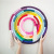 NS Nordic Style Children's Room Decoration Simple Circle Color Wall Hanging Decoration Cotton Hand-Woven Wall Hanging Photo Props