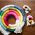 NS Nordic Style Children's Room Decoration Simple Circle Color Wall Hanging Decoration Cotton Hand-Woven Wall Hanging Photo Props