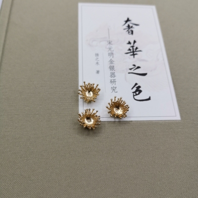 Antique Accessories, DIY Copper Parts, Hairpin Small Flower Heart, Electrophoresis High Protection Ornament Accessories