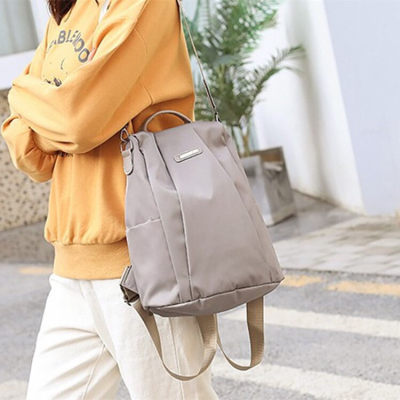 Oxford Cloth Backpack Women's Bag New Trendy Korean Style Versatile Fashion Burglar Mesh Red Same Canvas Schoolbag Casual Back