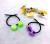South Korea Hot style fluorescent color Frosted Beads on both sides of the rope hair Rope Joker tie Hair Rubber band set hair hoop