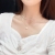Double pearl Collarbone necklace Choker choker necklace with simple and short neck