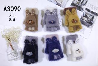 Women's Gloves Winter Ms. Half Finger Flip Warm Factory Direct Sales