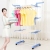 Early or late Floor folding air drying rack multi-function mobile drying rack new telescopic double pole balcony indoor towel rack